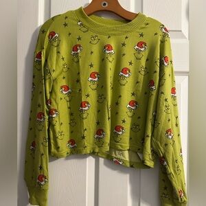 American Eagle Outfitters Grinch Pajama Short and Long Sleeve Set M like new